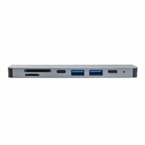 Hub Usb C 7en1 Unno Hb1107sv Hdmi Usb