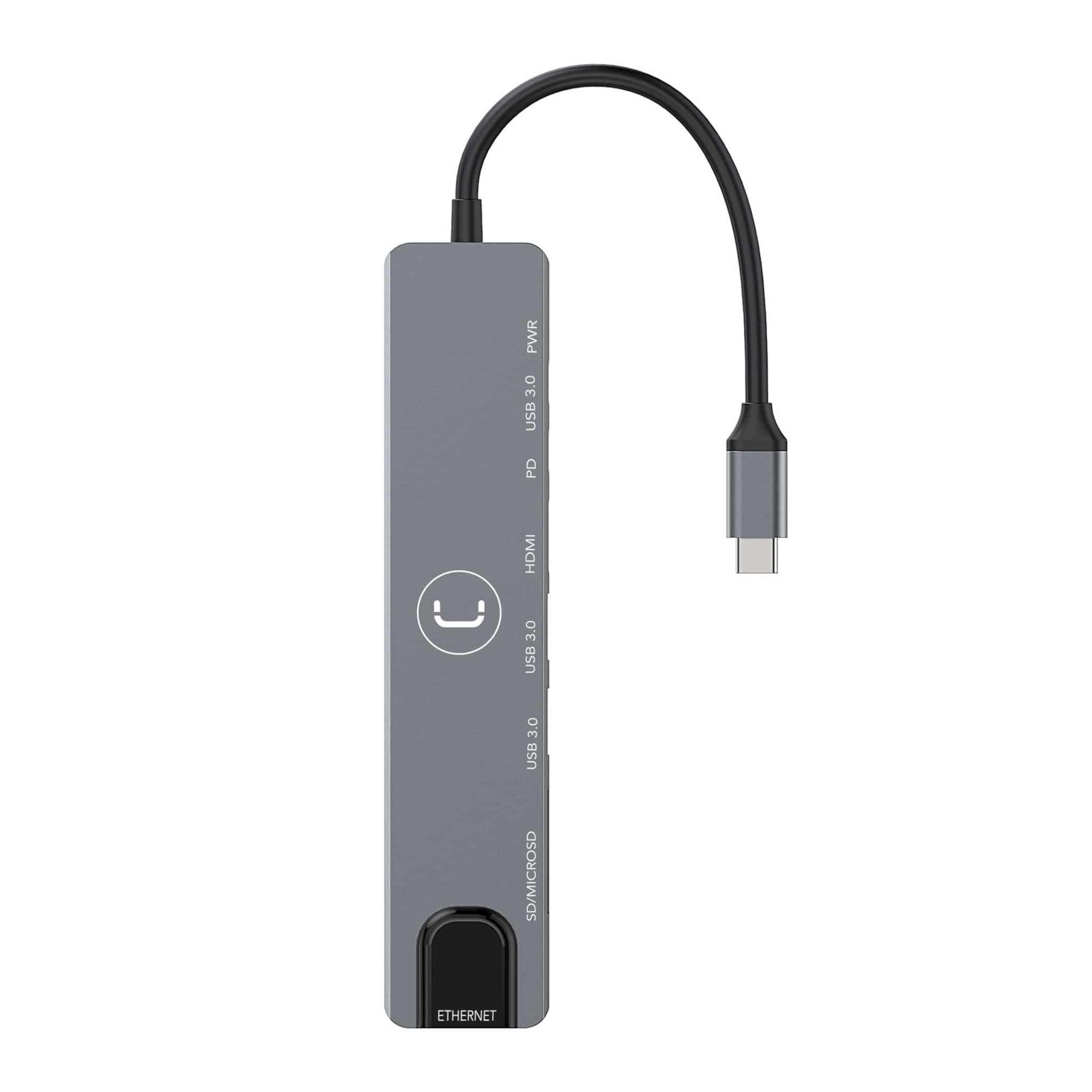 Hub Unno Tipo C 8 en 1 Usb 3.0 Hdmi Ethernet - Imagen 2
