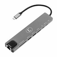 Hub Unno Tipo C 8 en 1 Usb 3.0 Hdmi Ethernet - Imagen 4