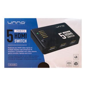 Switch Unno 5 Puertos Hdmi 4k x 2k 60hz 3d Compatible