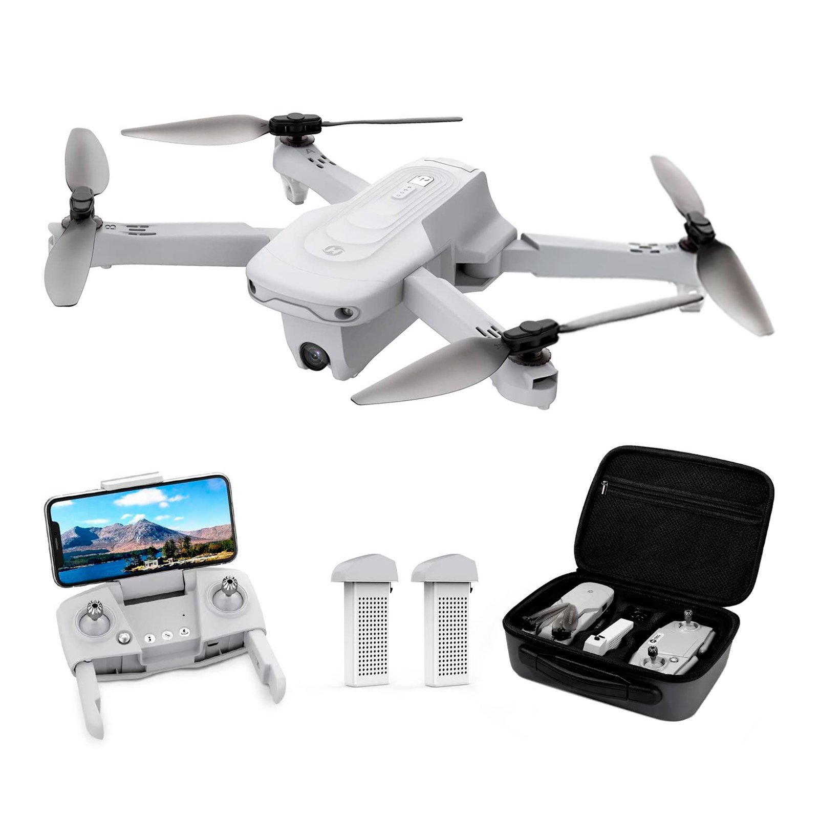Drone Holy Stone Hs175 Gps 2k 22min 350m Blanco - Imagen 3