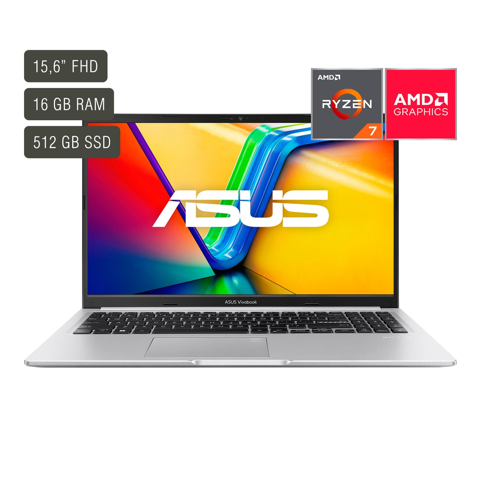 Notebook Asus Vivobook 15,6'' Ryzen 7 16gb 512gb Win11 Pro - Imagen 6