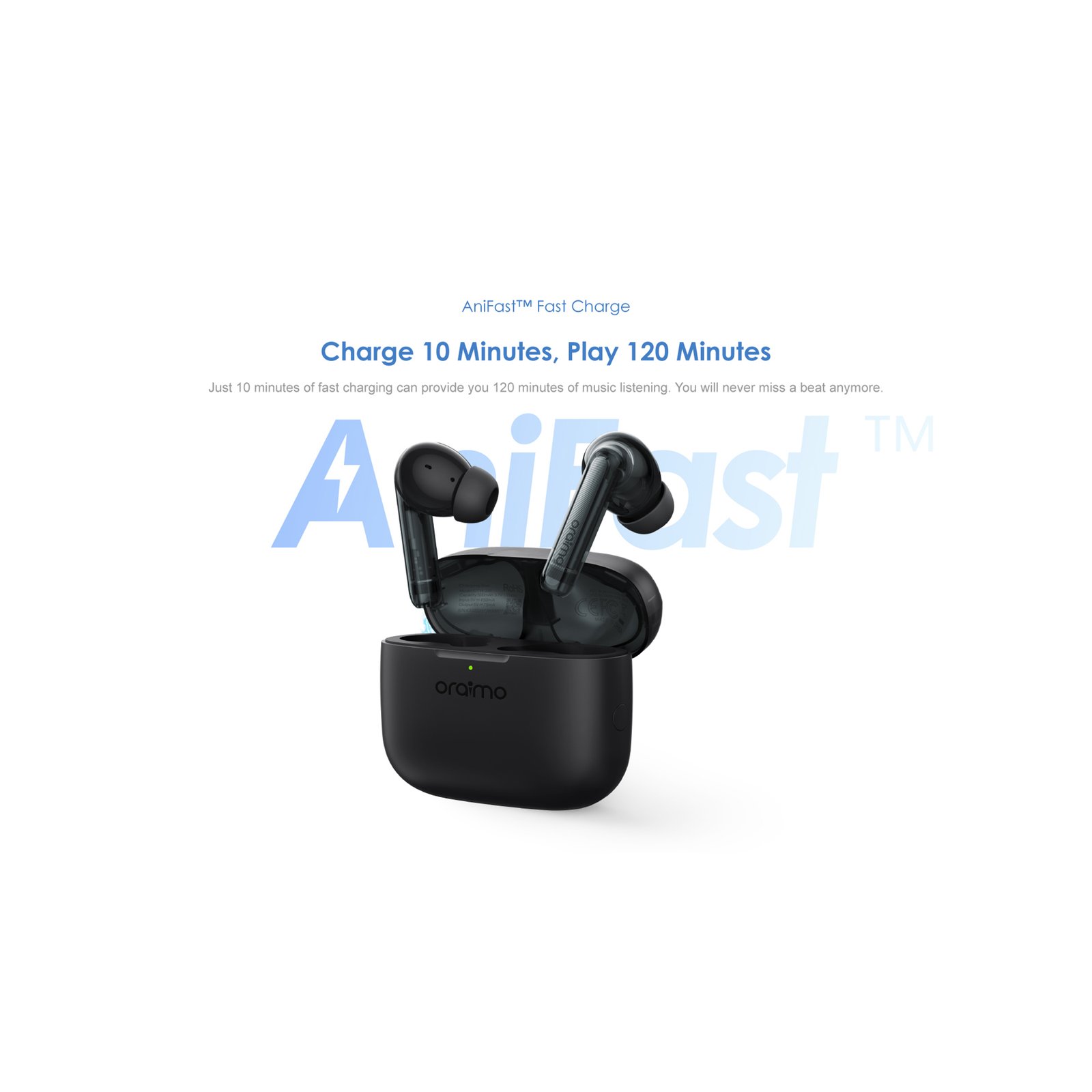 Auriculares Inalámbricos Oraimo Freepods Lite Ipx4 Bt Llamadas - Imagen 2