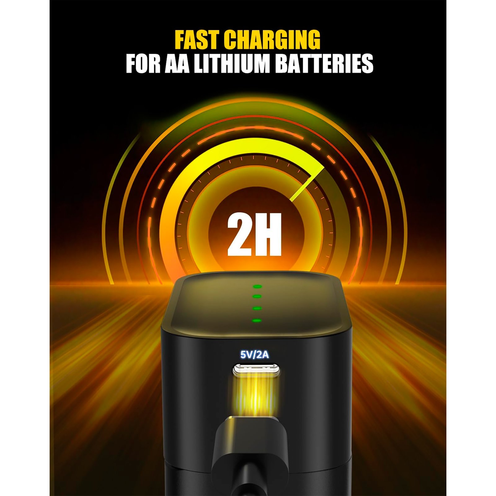 Cargador Rayhom Para 4 Pilas AA + 8 Pilas AA 1,5v 3700mwh - Imagen 5