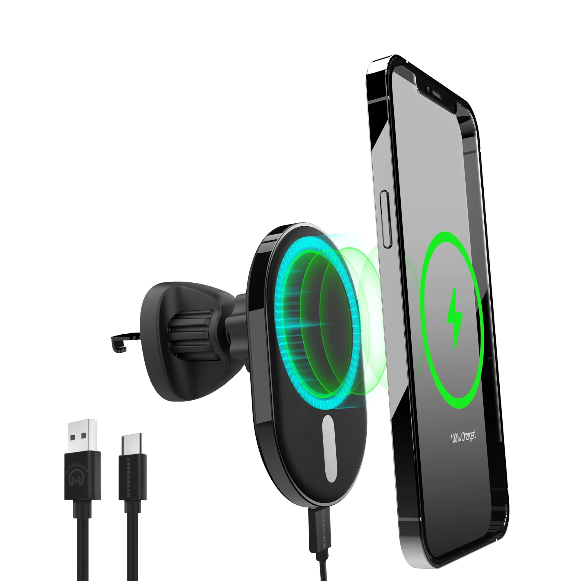 Soporte Magnético Hypergear Con Carga Inalámbrica 15W 360° - Imagen 7
