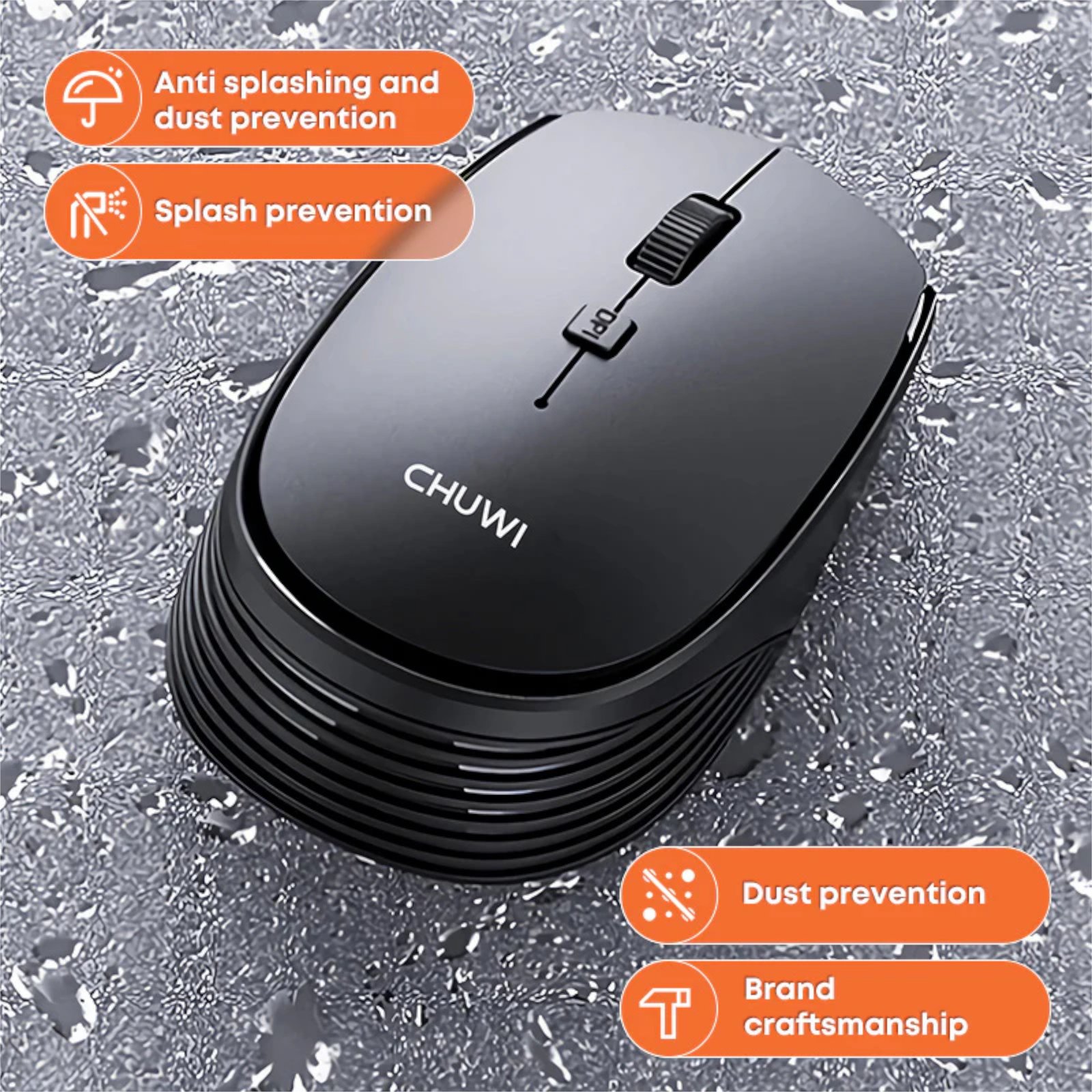 Mouse Inalámbrico Chuwi Ws202 Cuatro Botones - Black