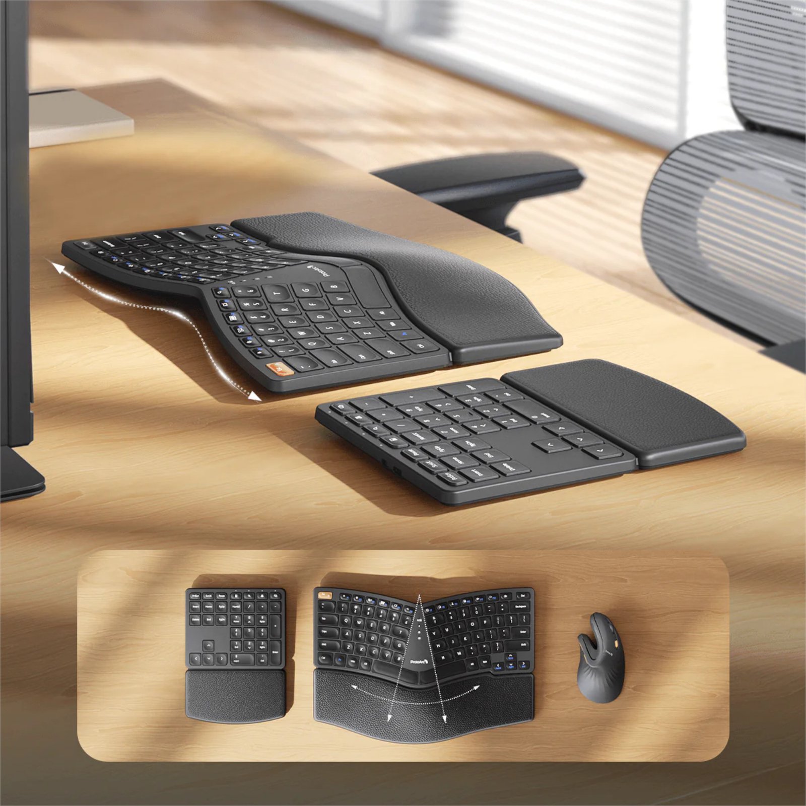 Teclado Ergonómico Dividido ProtoArc Ek04 2,4GHz - Imagen 6