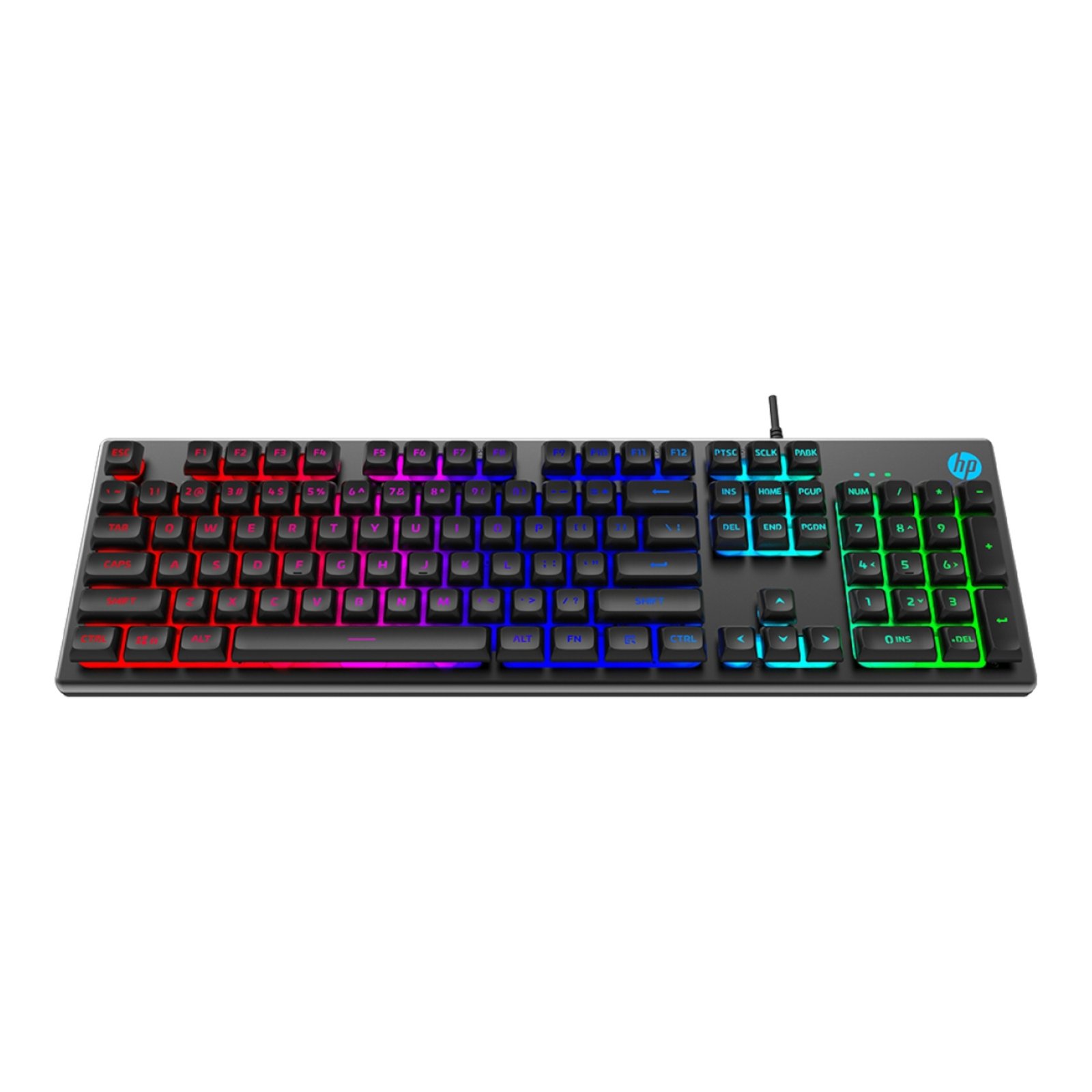 Teclado Gaming Usb Hp K500f Retroiluminado 104 Teclas - Imagen 3