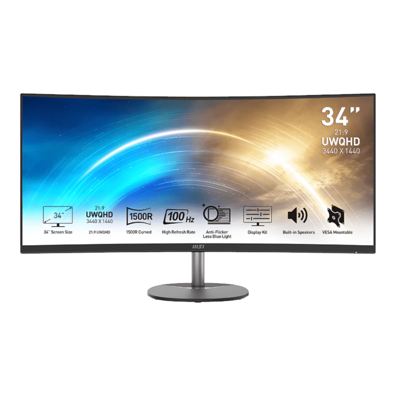 Monitor Gaming Curvo Msi Pro Mp341c 34'' Uwqhd 100hz - Imagen 4