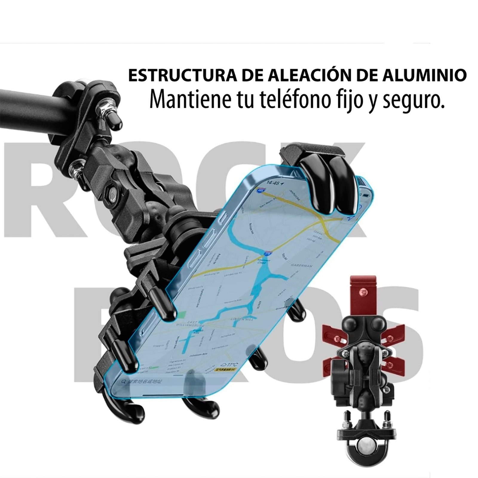 Soporte De Bicicleta Para Smartphone Rockbros 360° - Imagen 4