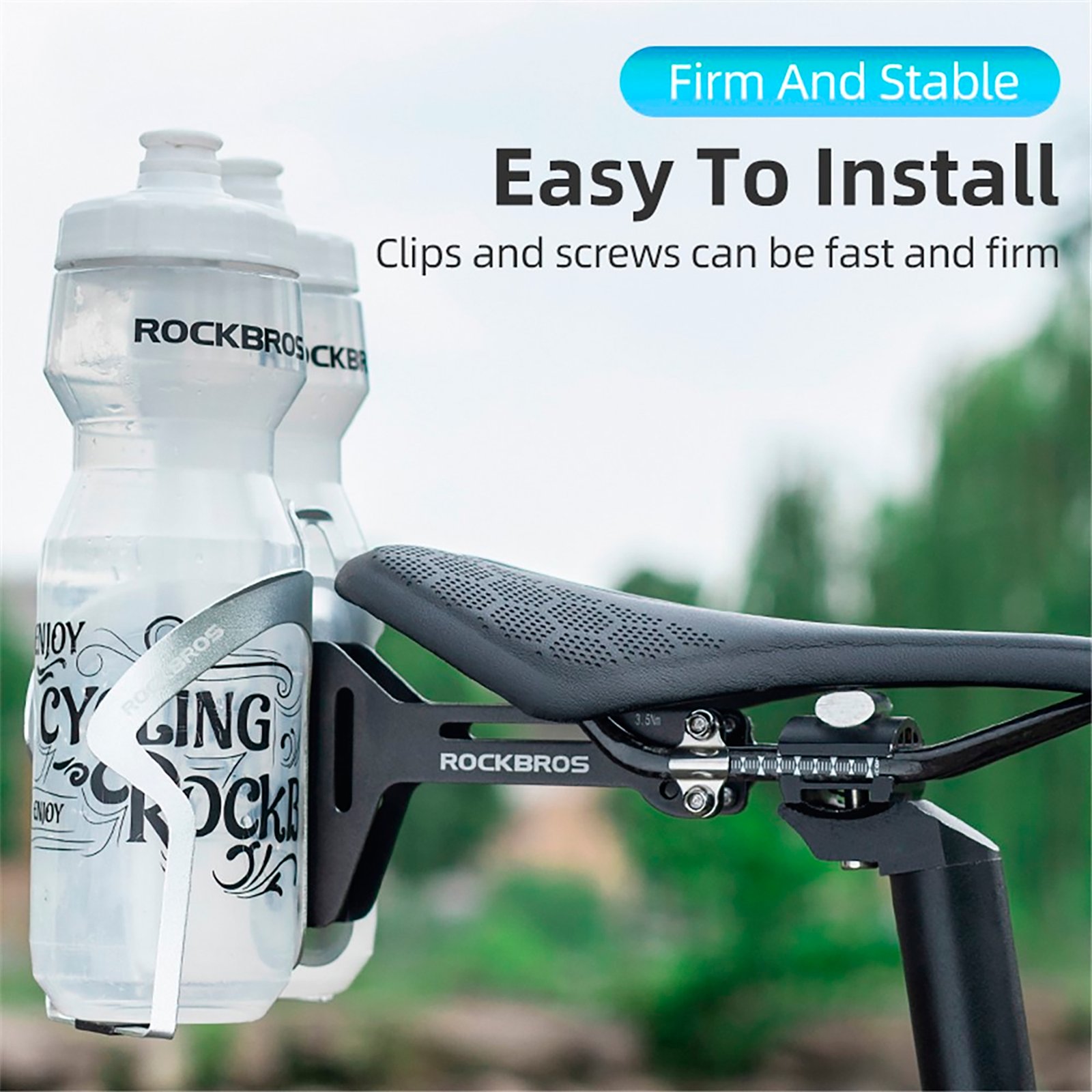 Soporte De Bicicleta Para 1o2 Porta Caramañola Rockbros Robusto - Imagen 2