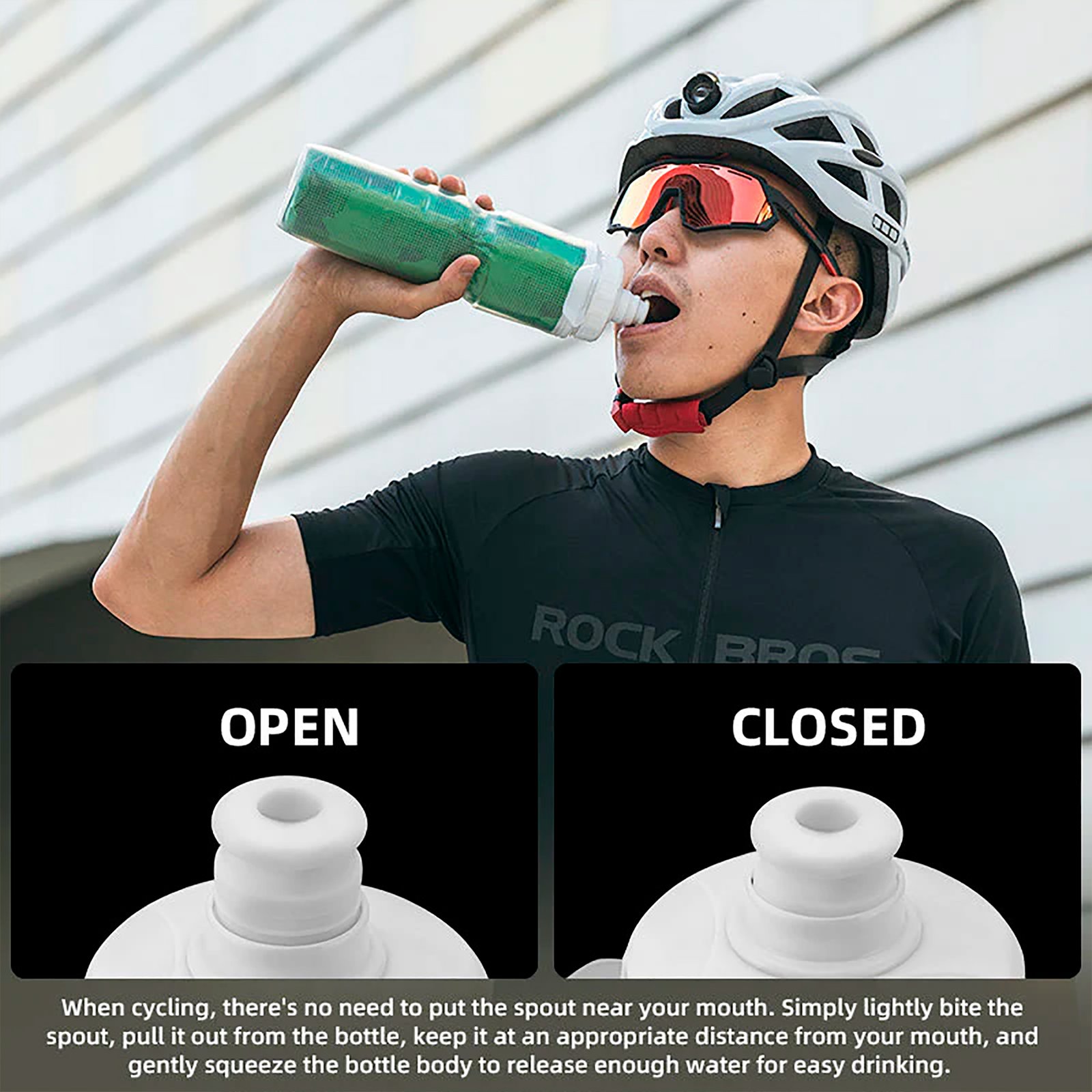 Caramañola Térmica Rockbros 670ml Ergonómica Antideslizante - Imagen 2