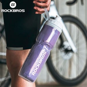 Caramañola Térmica Rockbros 670ml Ergonómica NEGRO