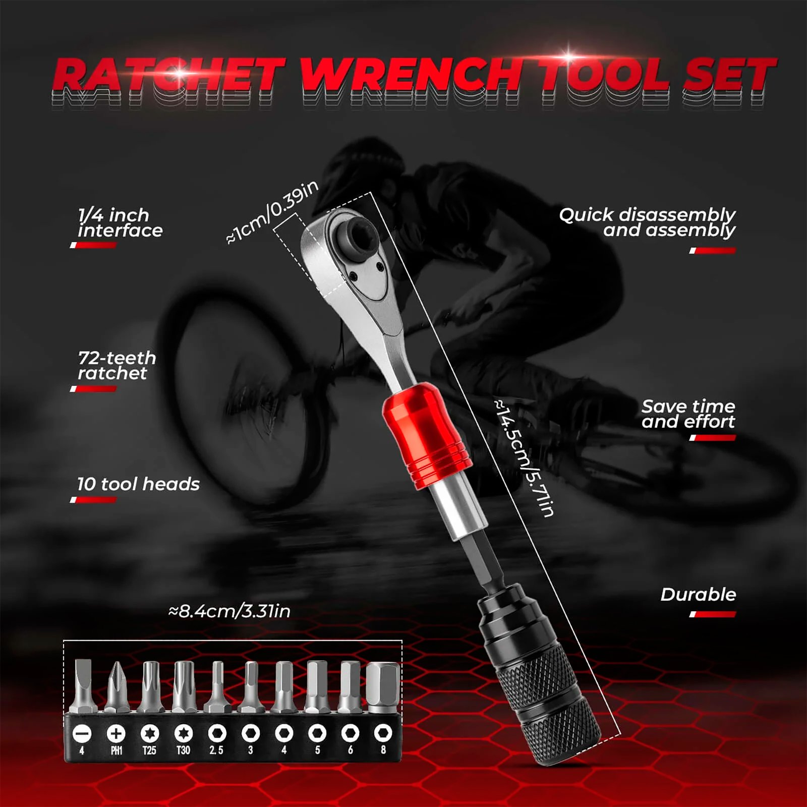 Kit De Herramientas Rockbros Con Puntas Torx Y Allen - Imagen 6