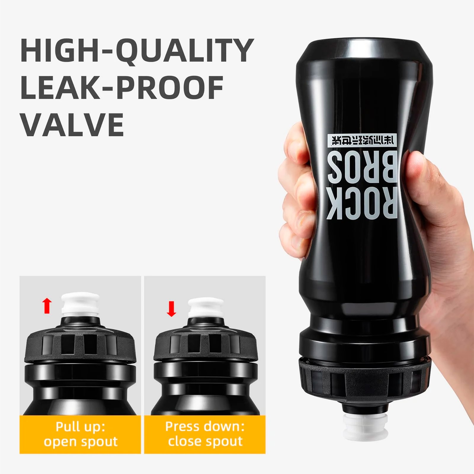 Caramañola Rockbros 600ml Ergonómica Gris - Imagen 2