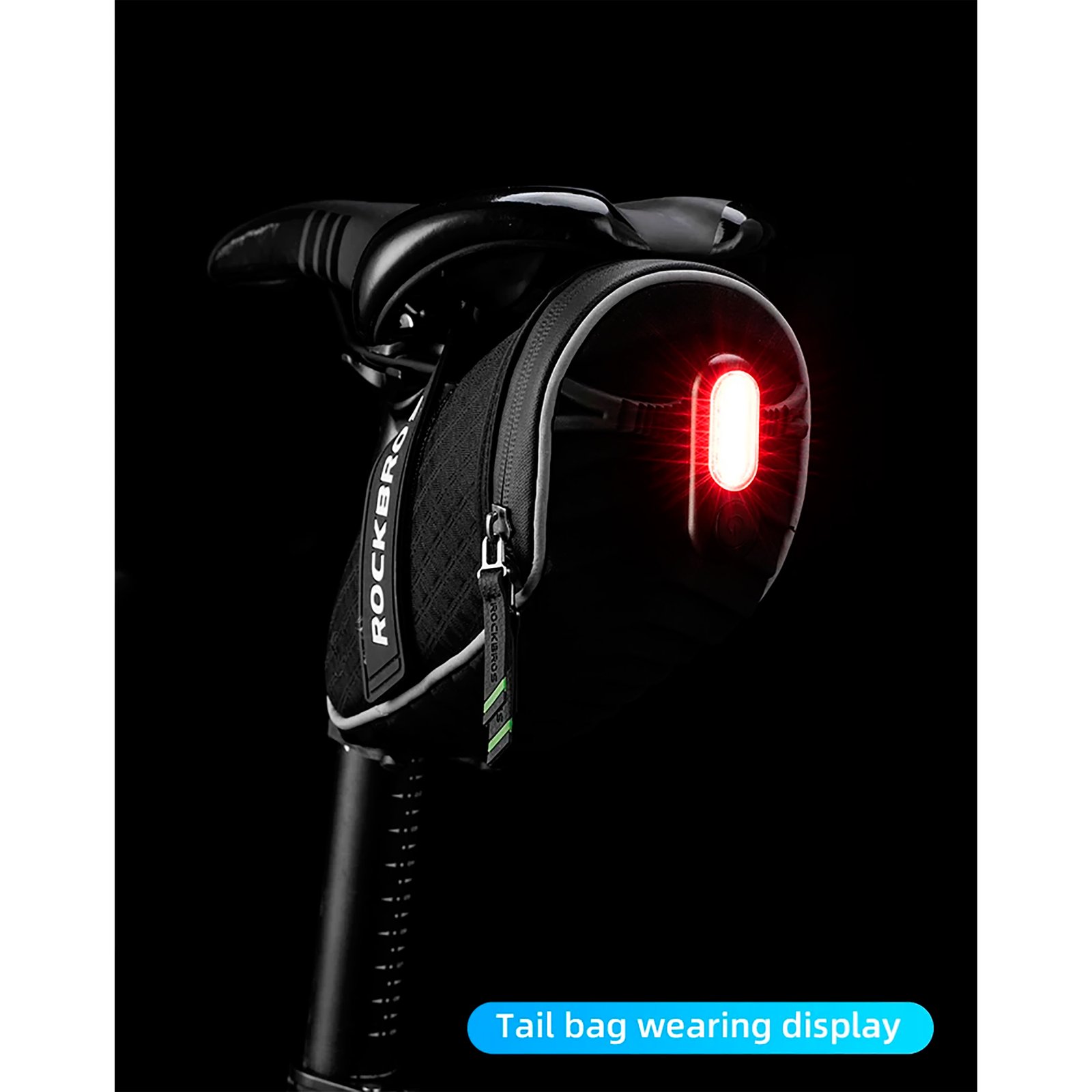 Luz Trasera Para Bicicleta Rockbros Ip44 Rojo Blanco - Imagen 4