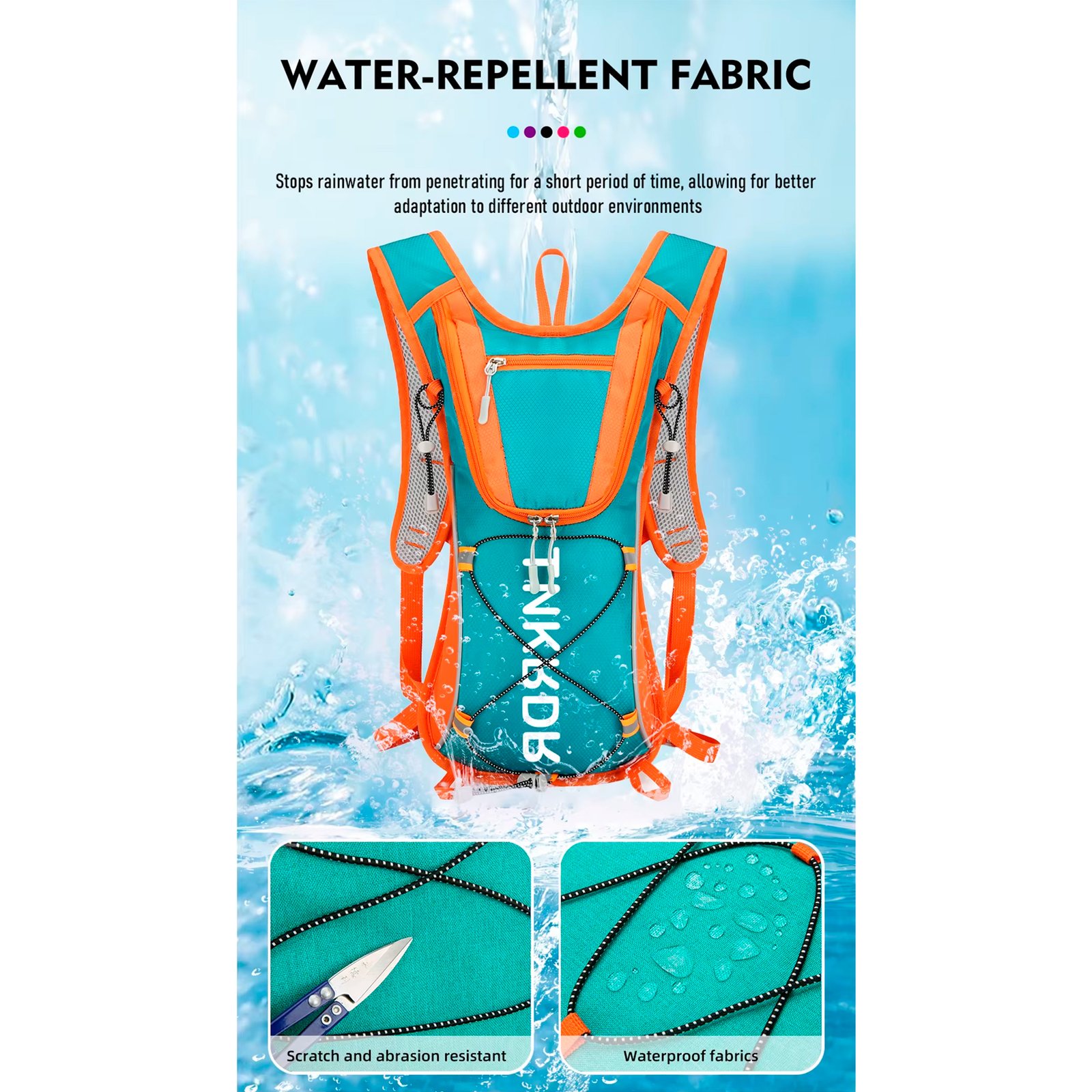 Mochila De Hidratación 1L Thinkrider Repelente Al Agua - Imagen 2