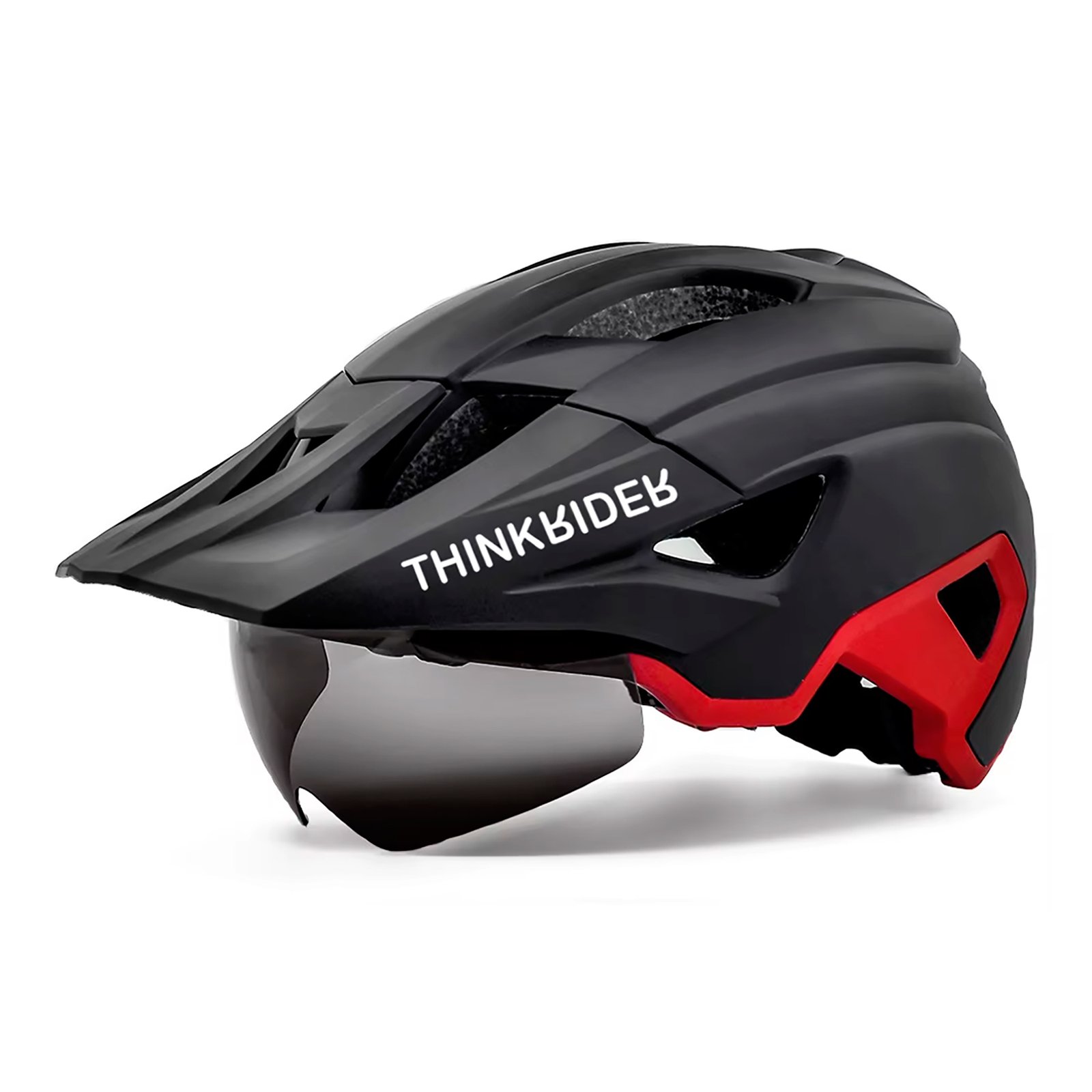 Casco Para Ciclista Thinkrider NEGRO / ROJO - Imagen 4