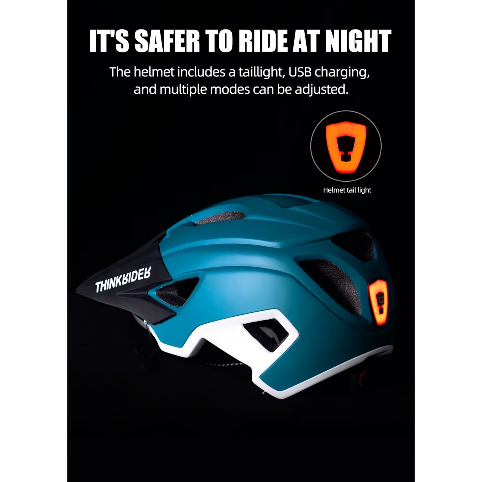 Casco Para Ciclista Thinkrider AZUL / AMARILLO - Imagen 2