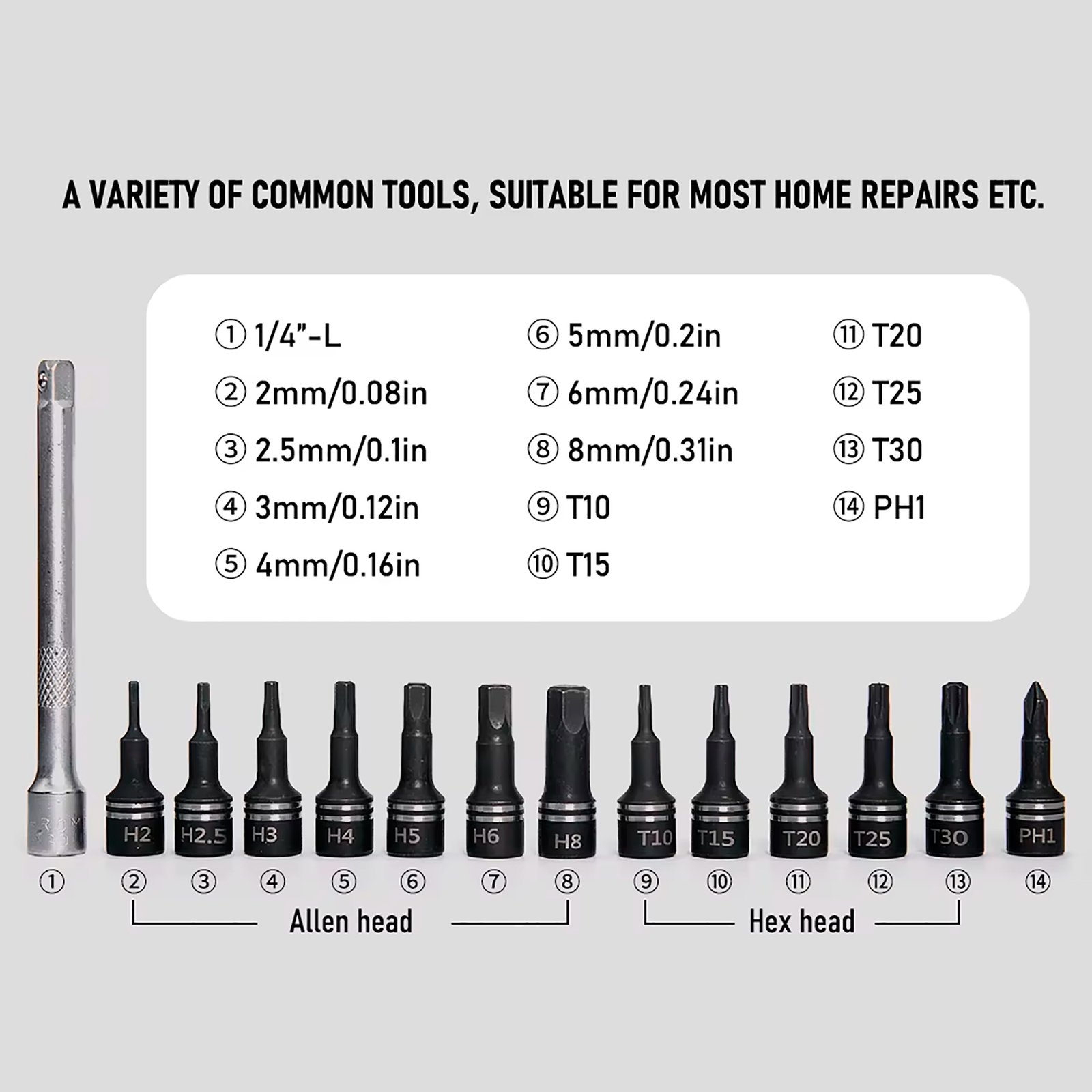 Kit De Herramientas Llave Torque, Puntas Torx Y Allen - Imagen 6
