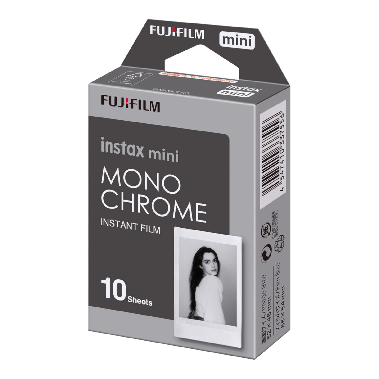 Película Fotográfica Fujifilm Instantánea Monocromática x10 - Imagen 2