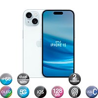 iPhone 15 6,1'' 5G 6gb 128gb Dual Cam 48mp Azul - Imagen 3