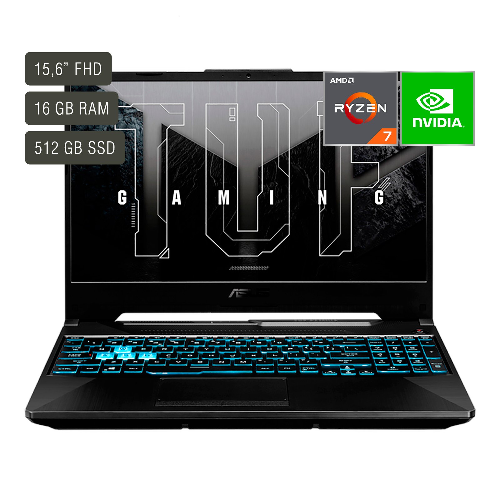 Notebook Gamer Asus Tuf Ryzen 7 16gb 512gb Rtx3050 - Imagen 7