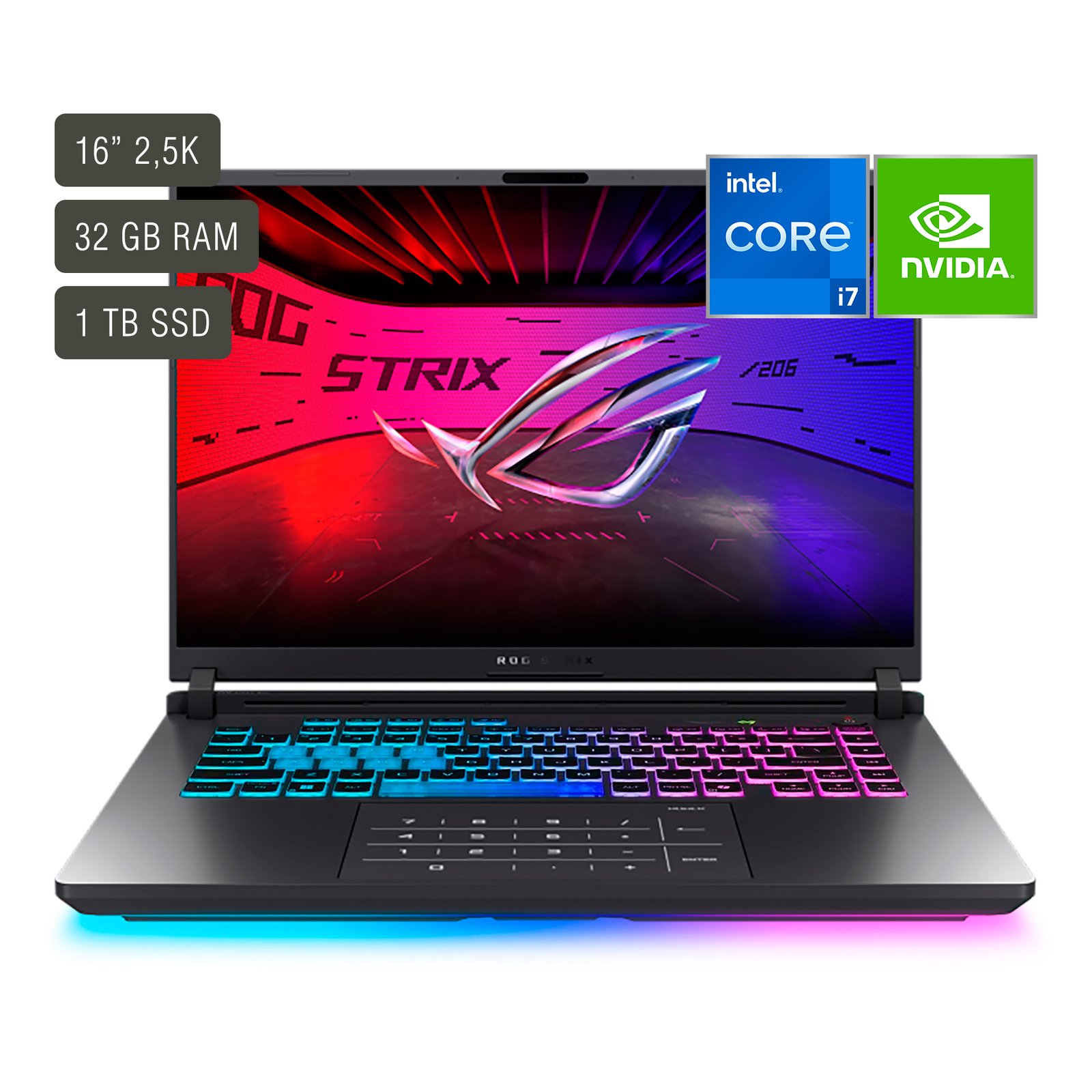 Notebook Gamer Asus Rog Strix 16''I7 32gb 1tb Win11 Rtx5070 - Imagen 5