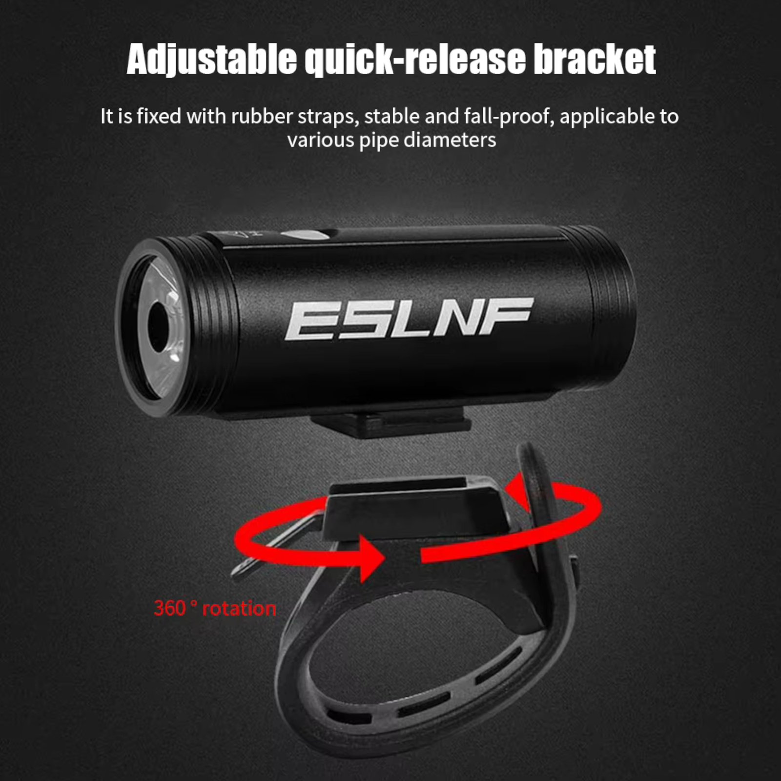 Luz De Bicicleta ThinkRider 800lm Resistente Al Agua Negro