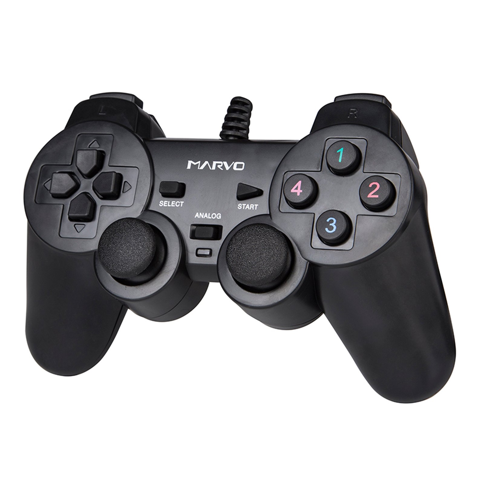 Gamepad Pc Marvo Ergonómico Analógico Vibración N - Imagen 4