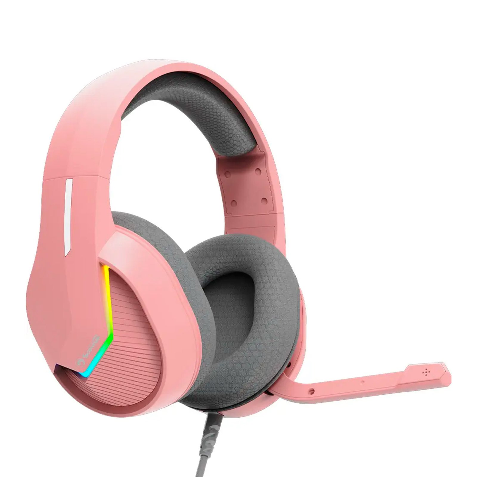 Auriculares Gaming USB Marvo H8618 RGB PC Rosa - Imagen 3