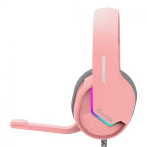 Auriculares Gaming USB Marvo H8618 RGB PC Rosa