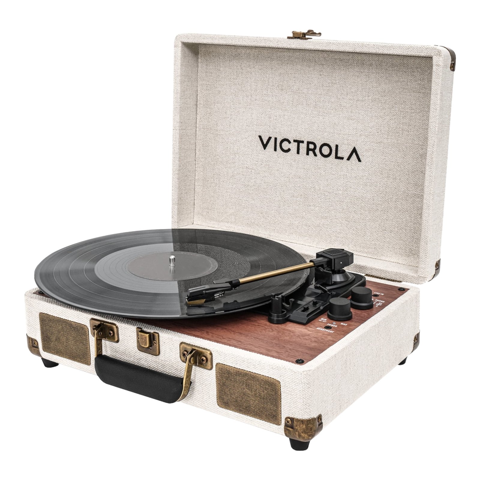 Tocadisco Victrola Vinilo BT Bidireccional Parlantes OAK - Imagen 6