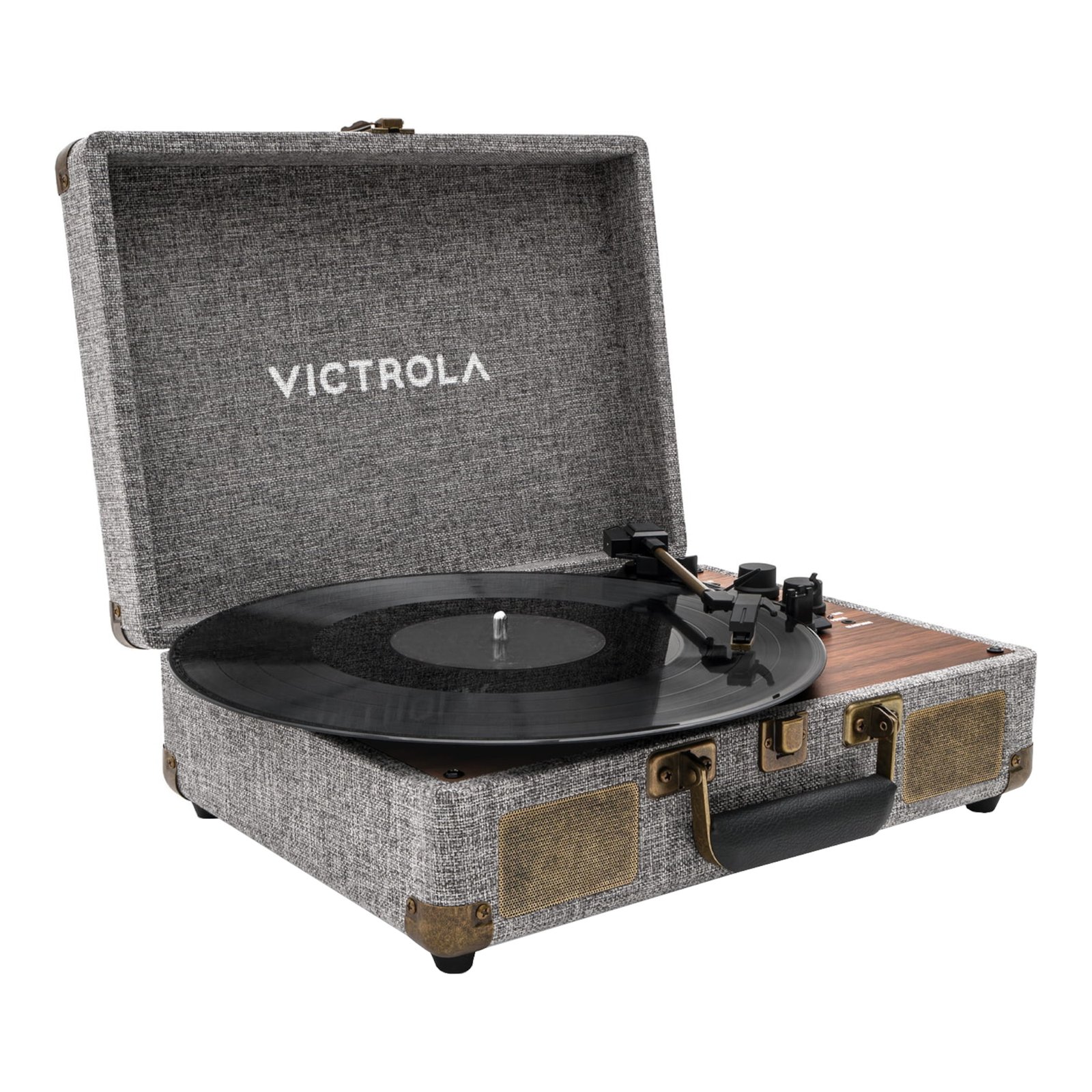 Tocadisco Victrola Vinilo BT Bidireccional Parlantes WALNUT - Imagen 5