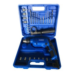 Kit Taladro Percutor Hyundai 600W+Valija C/Herramienta