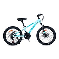 Bicicleta Para Niño Laux Tz100 21V Rodado 22 CYAN