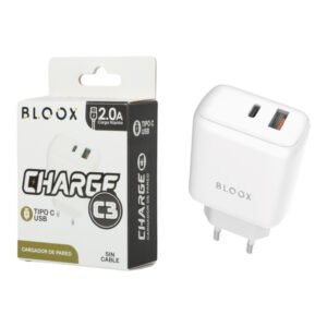 Cargador De Pared Usb Bloox Charge C3 Usb-C Usb-A 3A