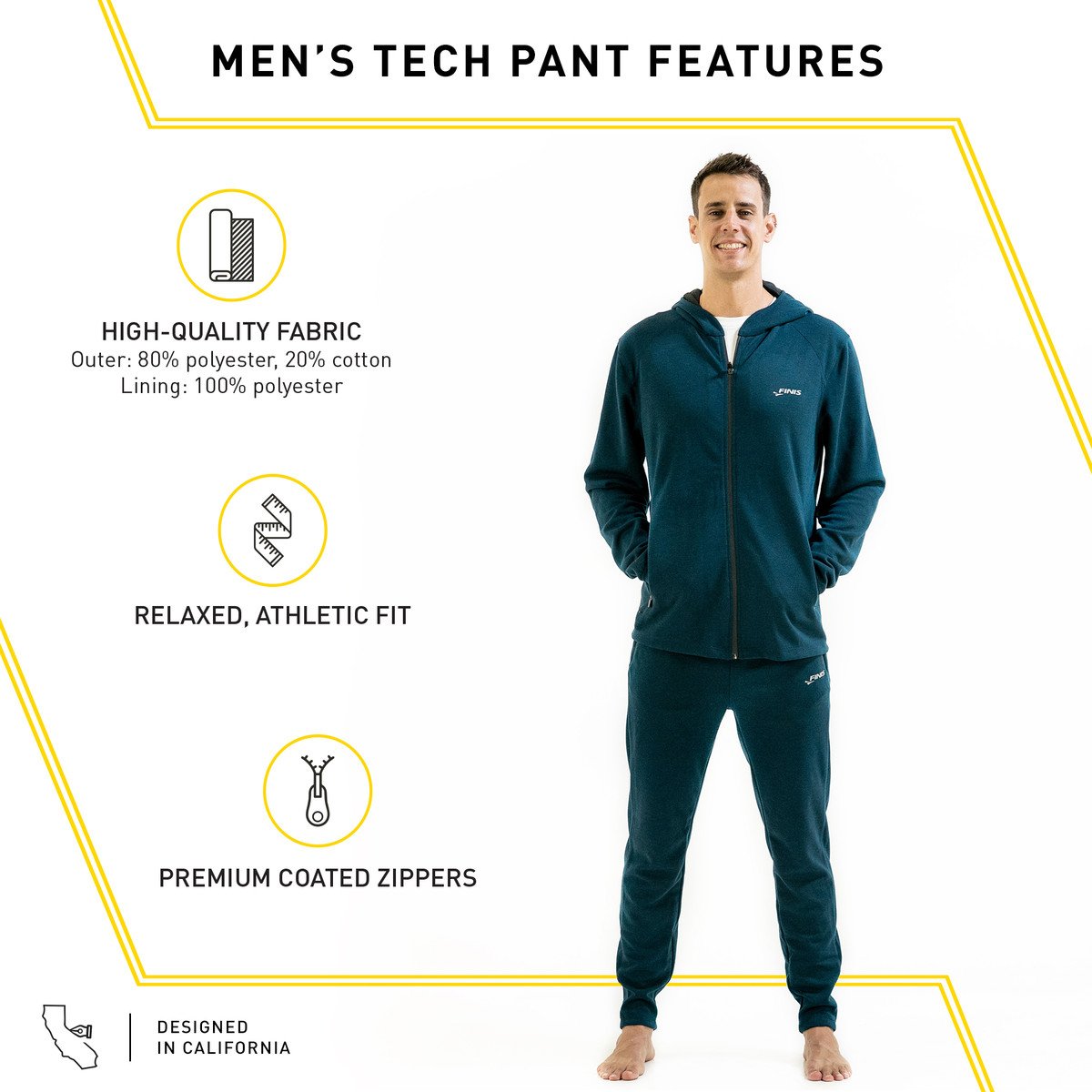 Pantalón Deportivo Hombre Finis Tech Pant Xxl - Imagen 2