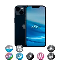 iPhone 14 6,1'' 5G 6gb 128gb Dual Cam 12mp Negro - Imagen 3