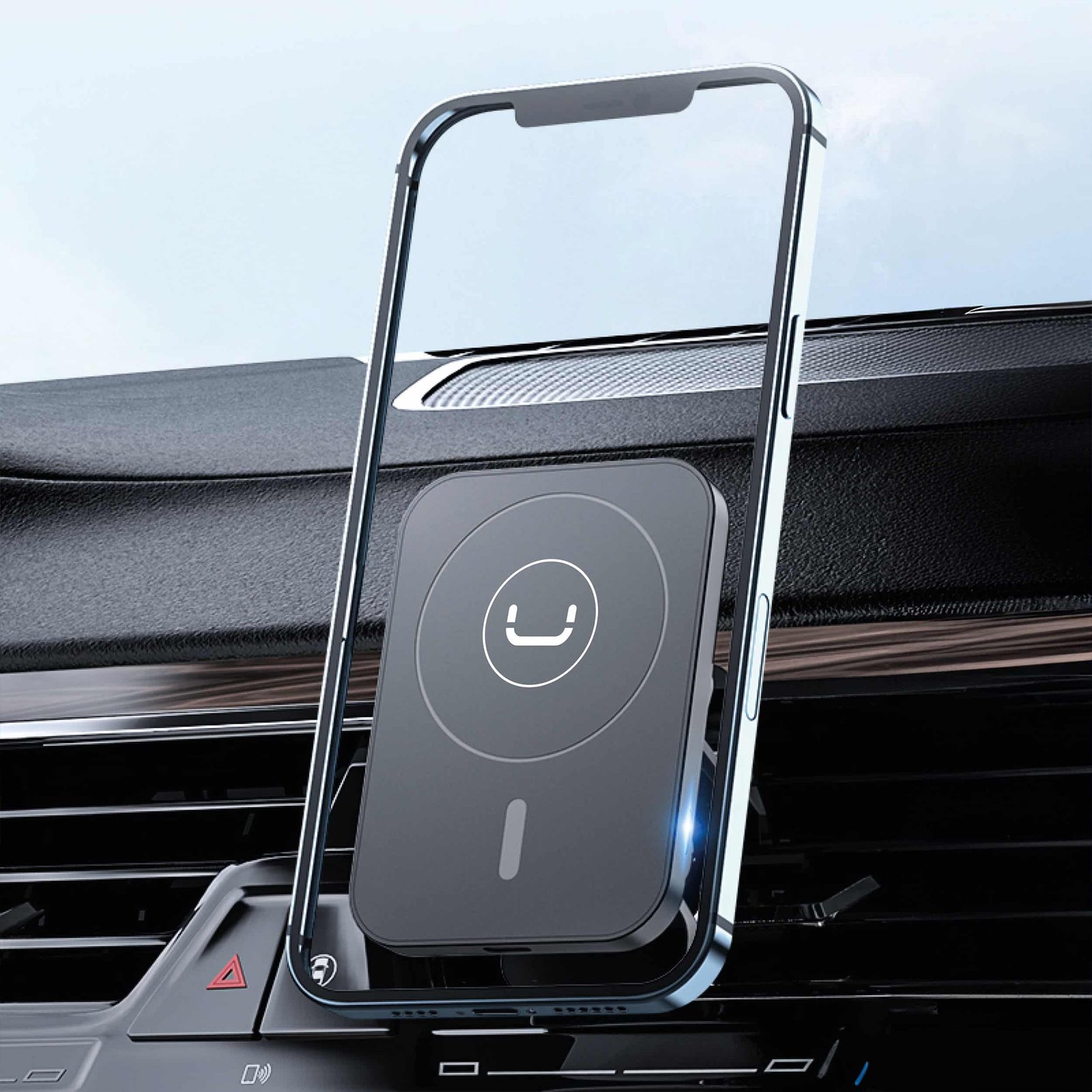 Soporte Cargador De Auto Para Smarthpone Unno Ch3013bk 360°