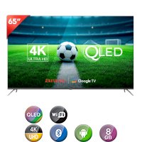 Smart Tv Aiwa 65'' QLed 4k Hdr Google TV Comando De Voz - Imagen 4