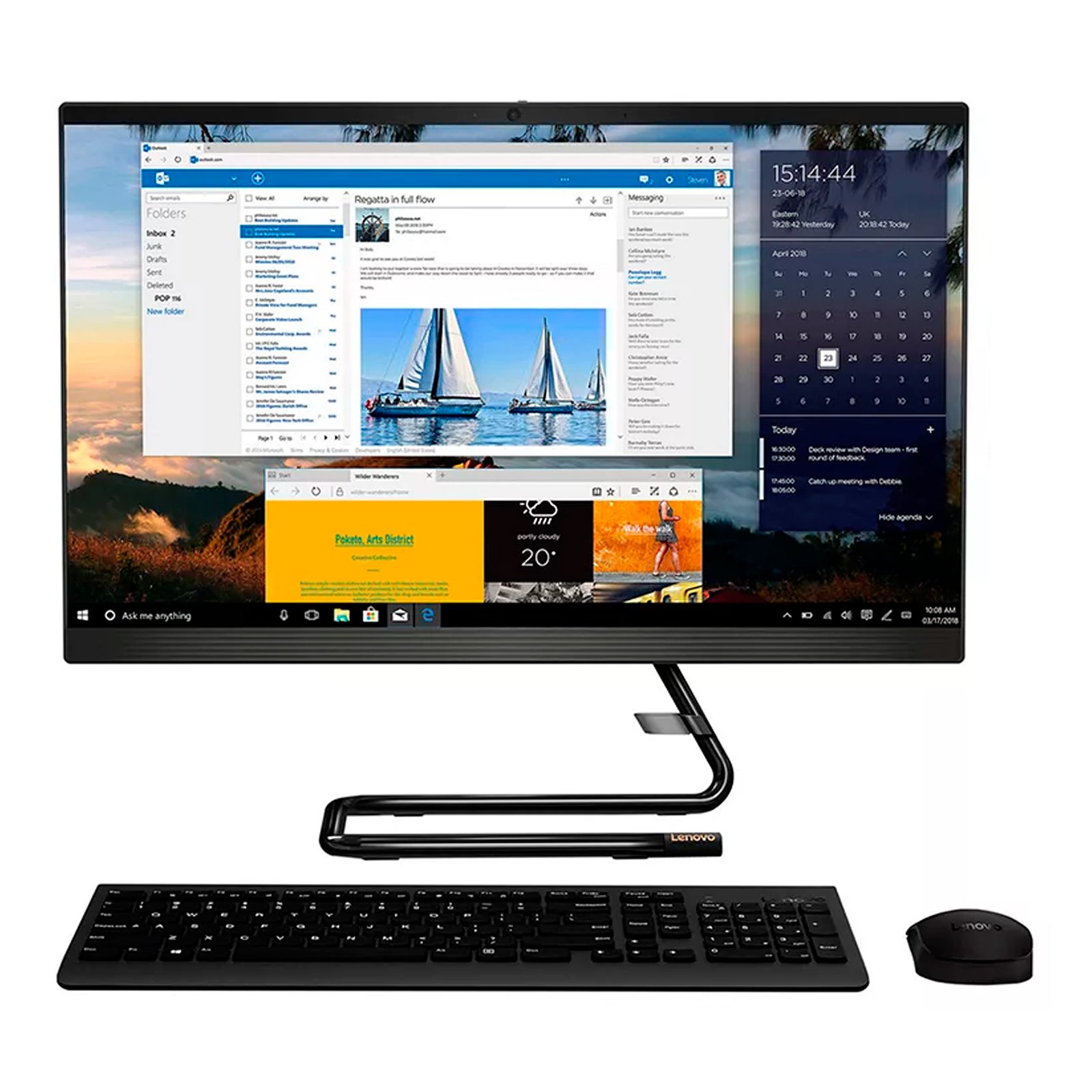 Equipo All In One Lenovo 23,8'' Core I5 8gb 512gb Win10 - Imagen 2