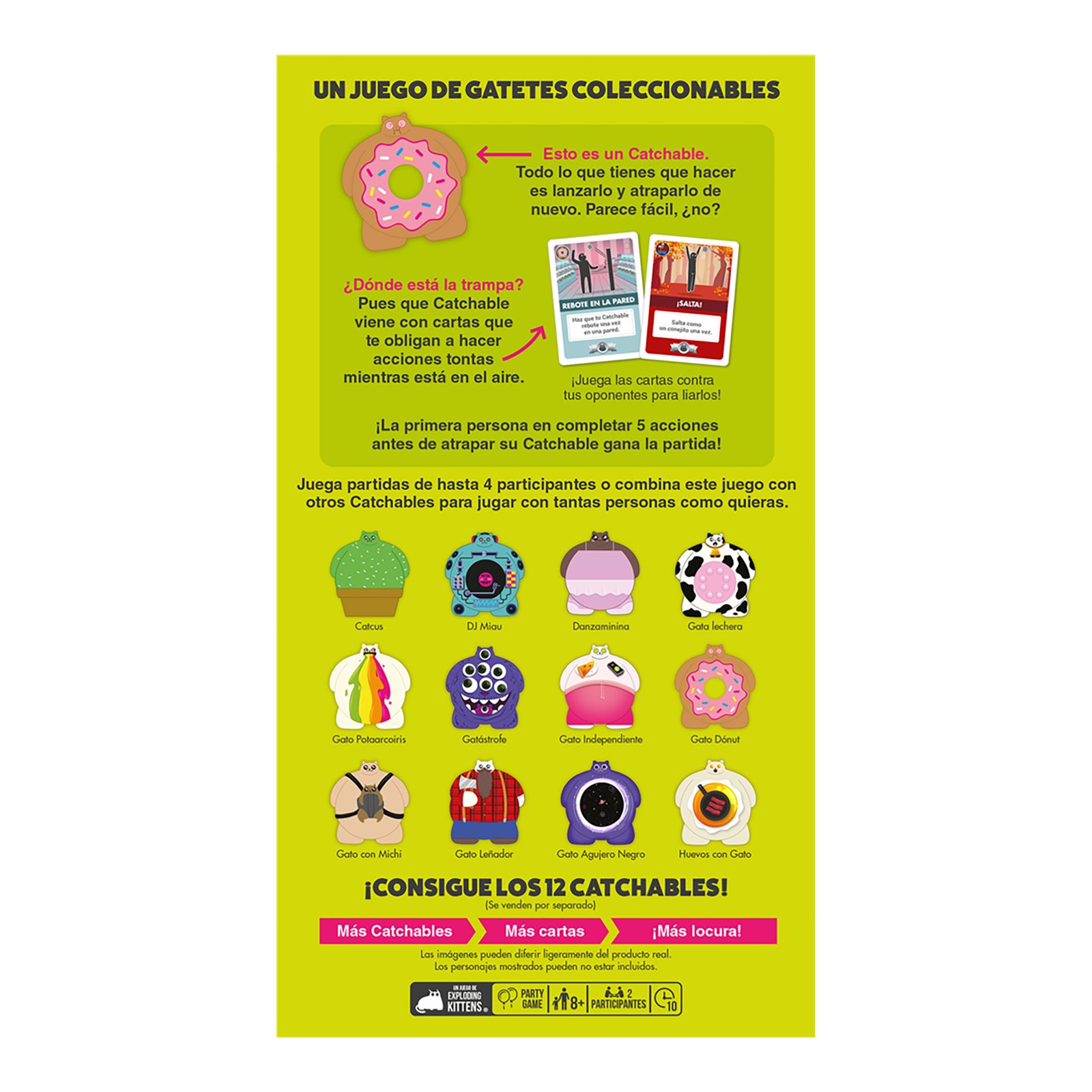 Juego De Mesa Asmodee Exploding Kittens: Catchables 2 Pack 1 +8