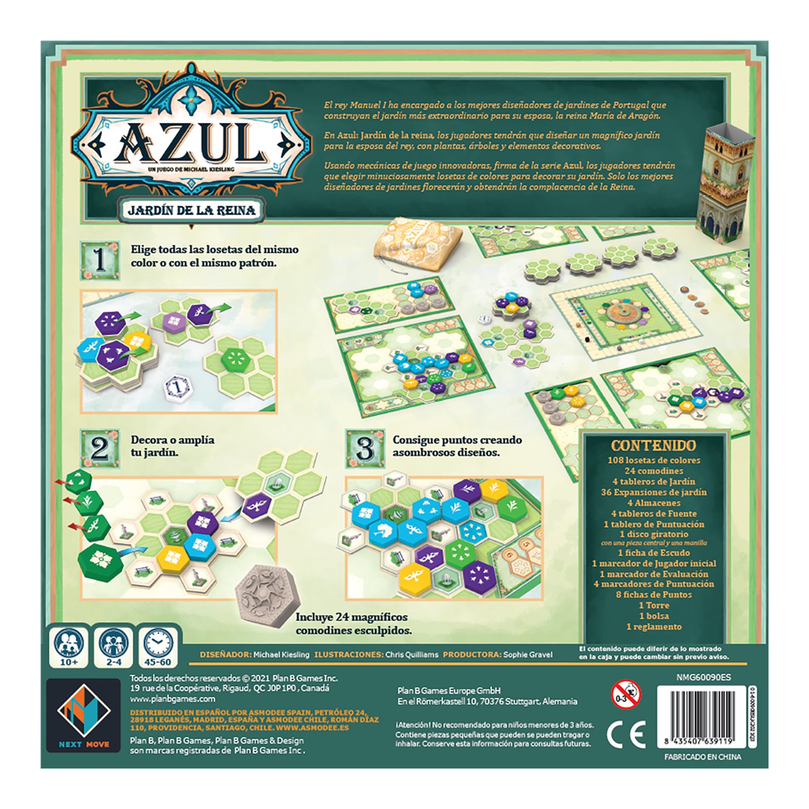 Juego De Mesa Asmodee Azul Jardín De La Reina +10 - Imagen 2