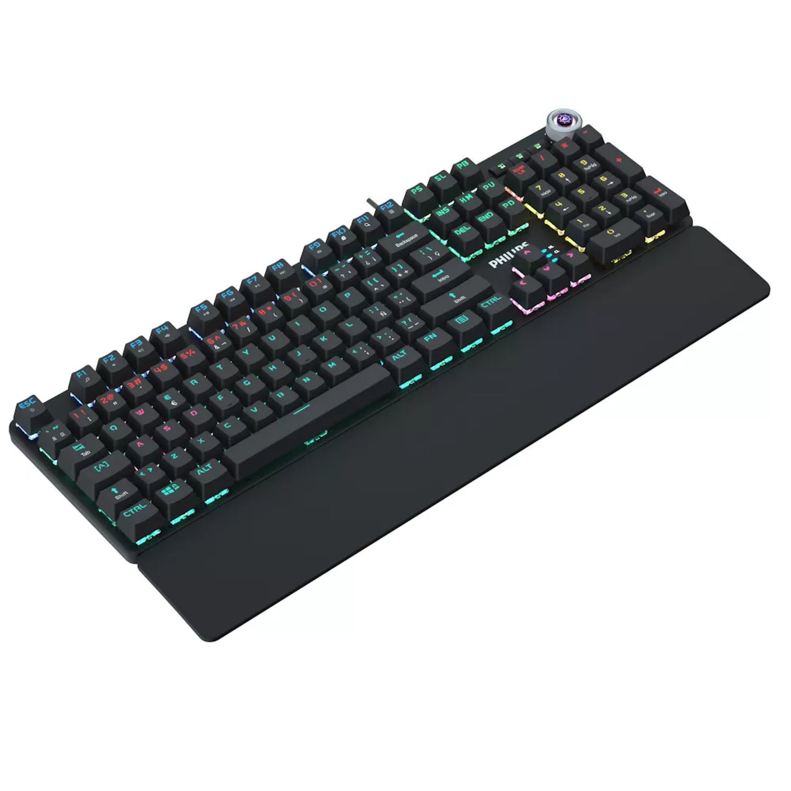 Teclado Gaming Usb Philips Retroiluminado Reposamuñecas - Imagen 4