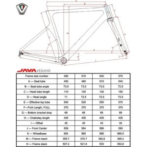 Bicicleta Java Vesuvio Ruta 700C Carbono 22V Talle 54