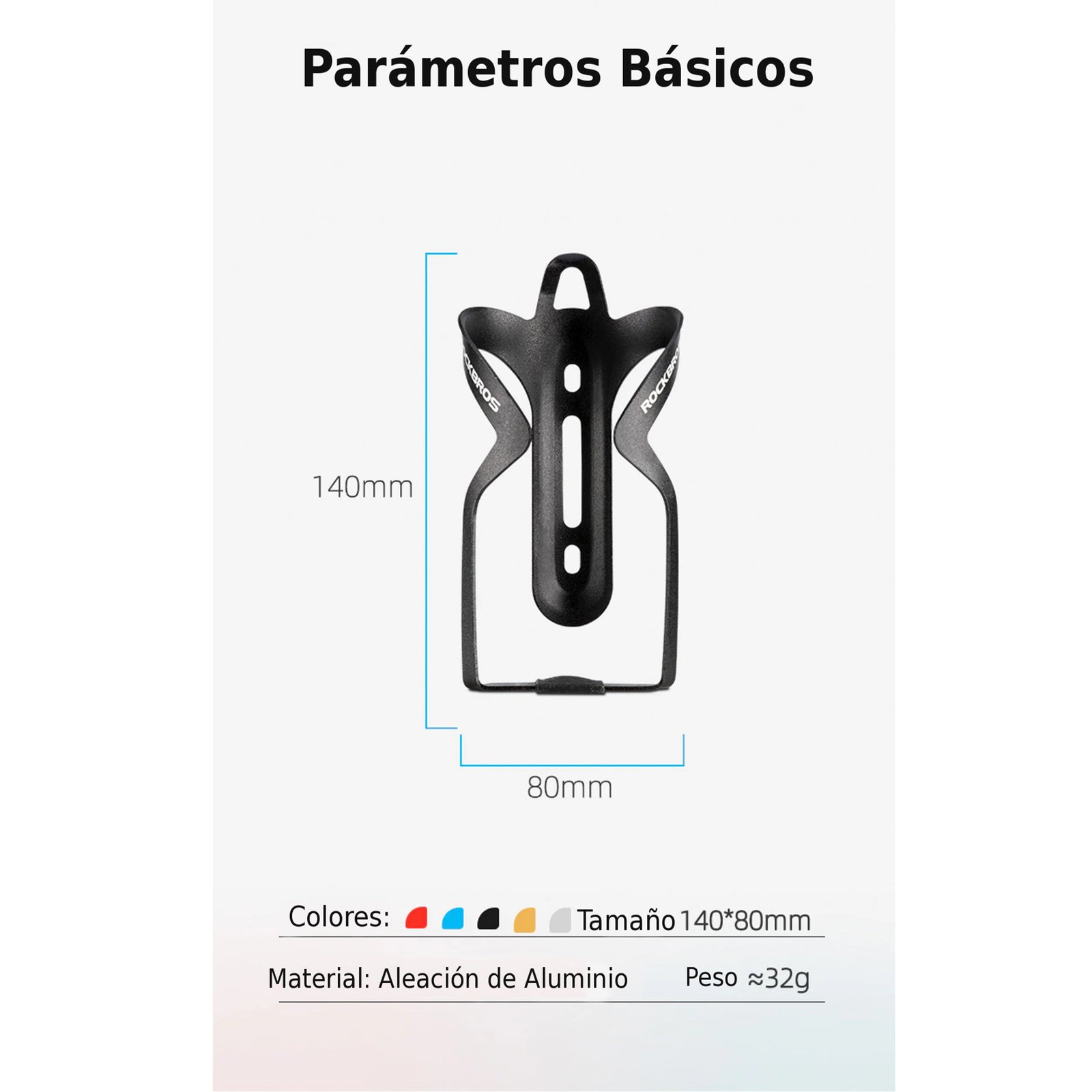 Portacaramañola De Aluminio Rockbros Negra - Imagen 5