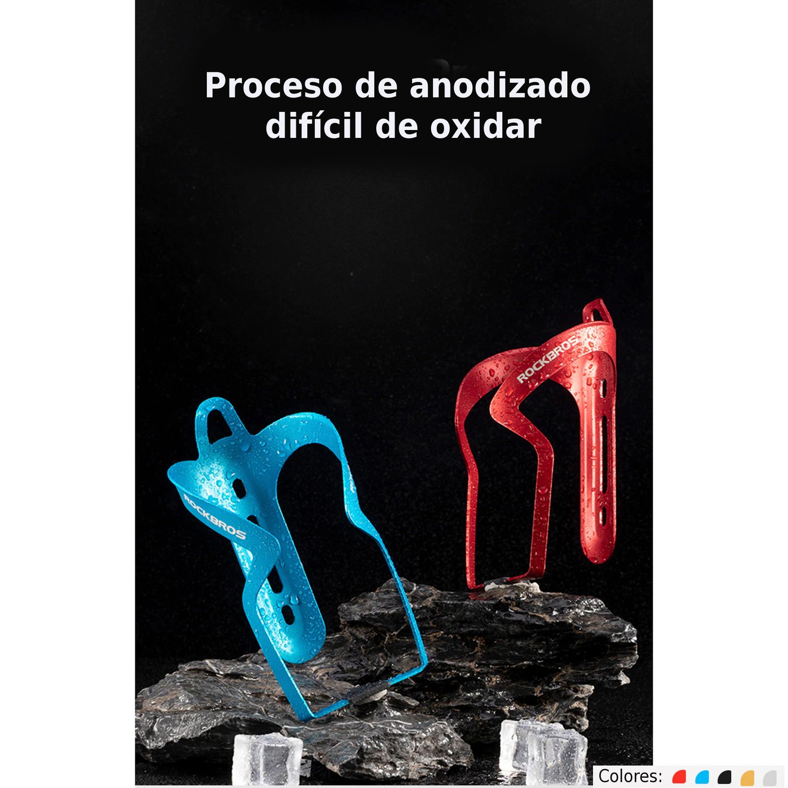 Portacaramañola De Aluminio Rockbros Negra - Imagen 2