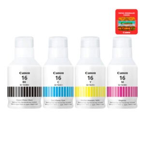 Pack 4 Ink Bottles Canon Negro Cian Magenta Amarillo G-16
