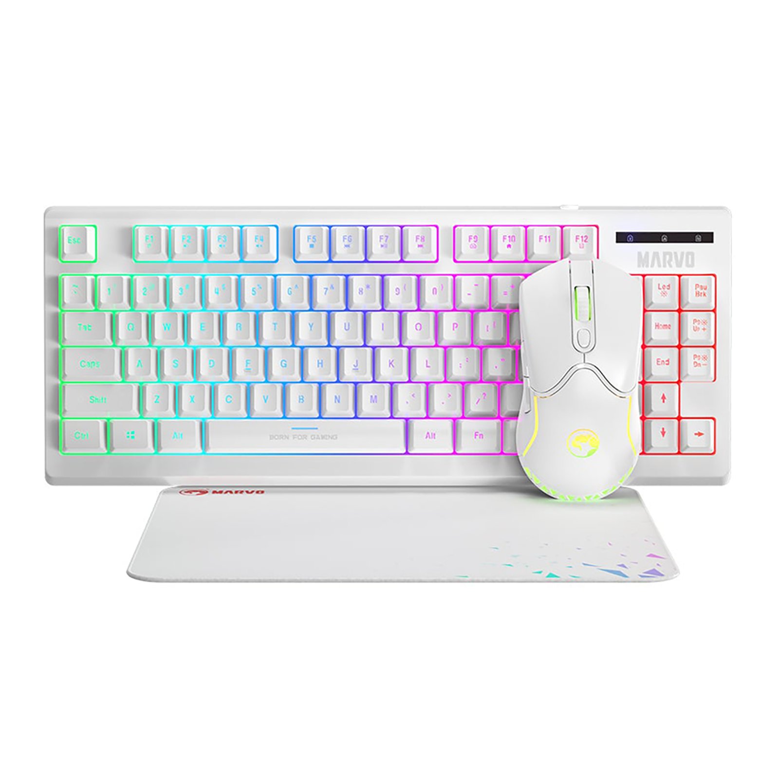 Combo Gaming Marvo Cm310 Mousepad Mouse Spanish Keyboard - Imagen 3